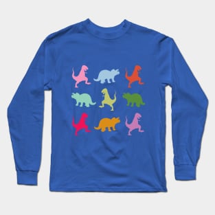 Colorful Donosaurs Long Sleeve T-Shirt